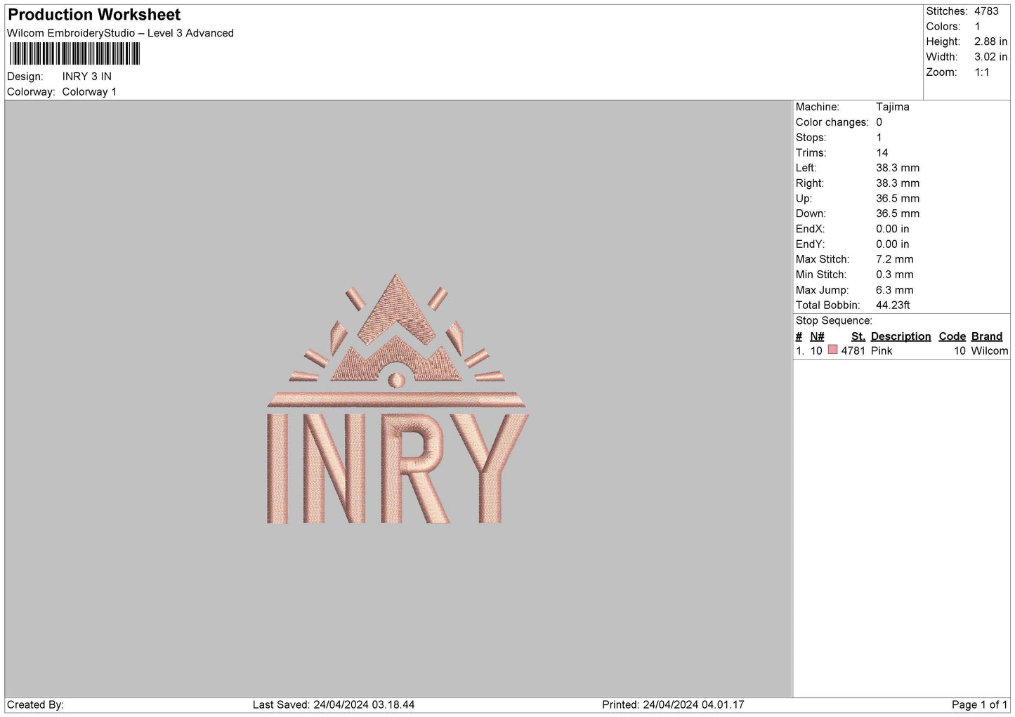 Inrytext Embroidery File 6 sizes