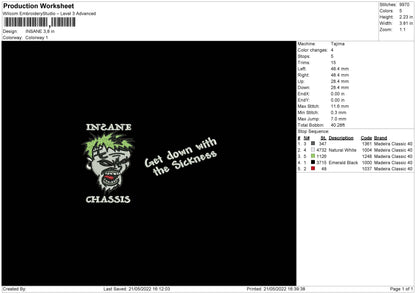 Insane Embroidery File 4 size