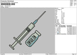 Insulinetext Embroidery File 6 sizes