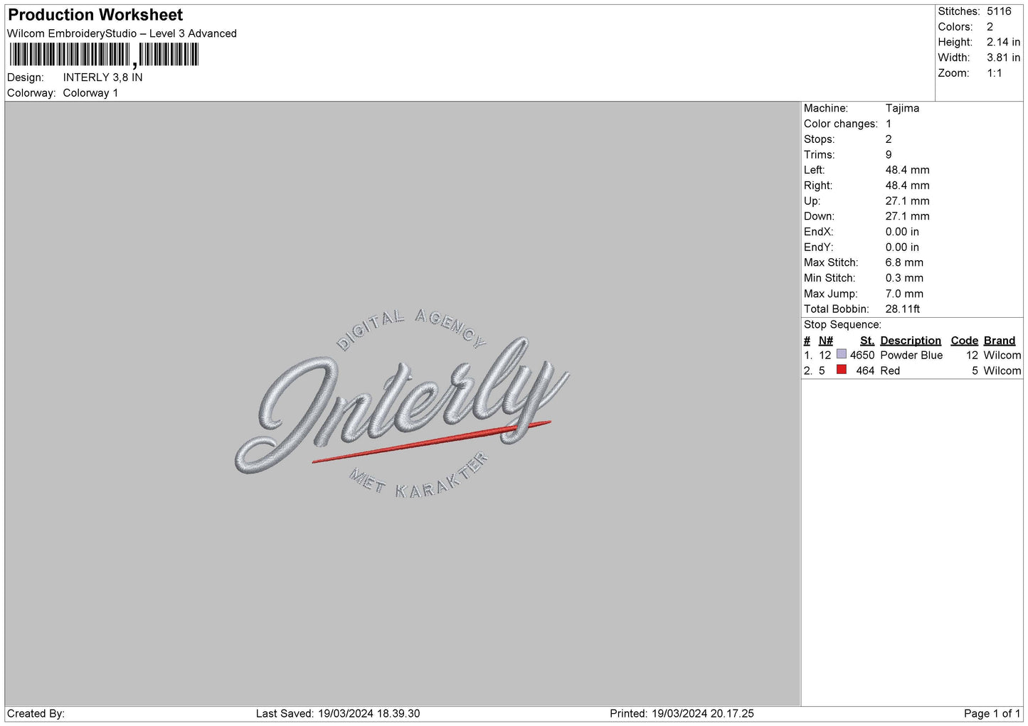 Interlytext Embroidery File 6 sizes