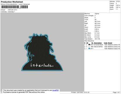 Interlude Embroidery File 4 size