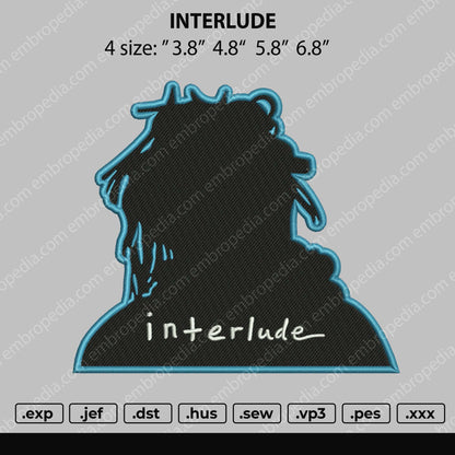 Interlude Embroidery File 4 size