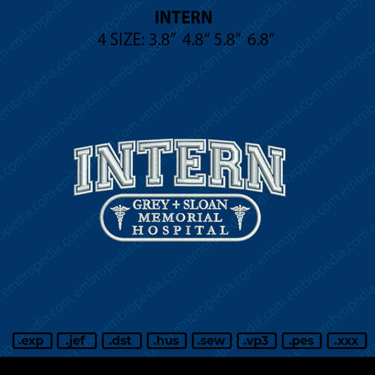 Intern Embroidery File 4 size