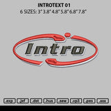 Introtext 01 Embroidery File 6 sizes