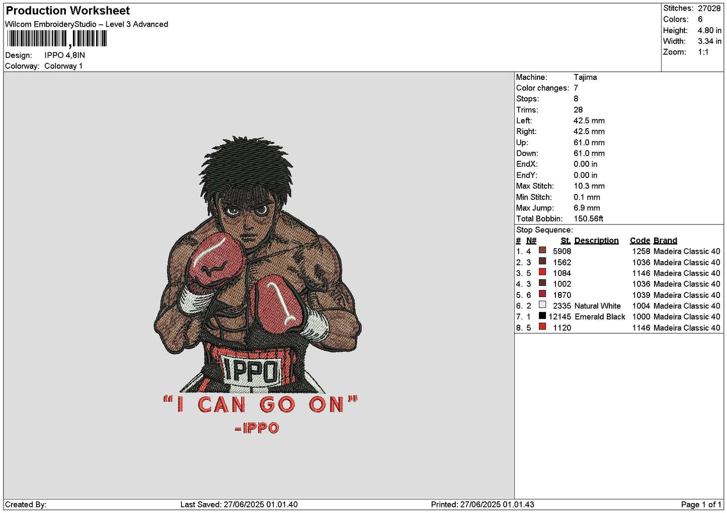 Ippotext Embroidery File 6 sizes
