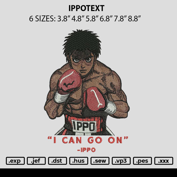 Ippotext Embroidery File 6 sizes