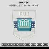 Iruotext Embroidery File 6 sizes