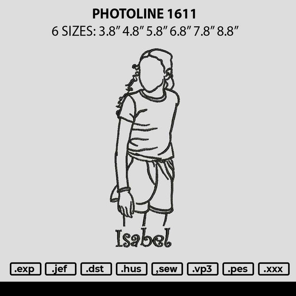 Photoline 1611 Embroidery File 6 sizes