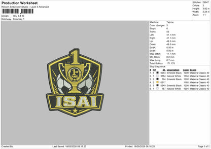 ISAI Embroidery Machine Design File