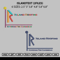 Islandtext Embroidery 2 Files