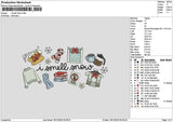 Snowtext 1812 Embroidery File 6 sizes