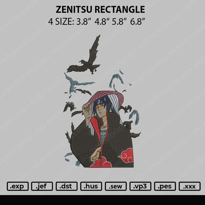 Itachi Uchiha Embroidery File 4 size