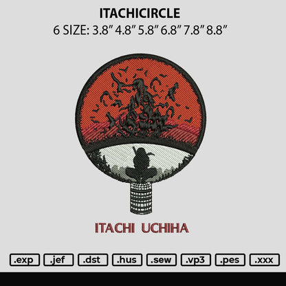 Itachicircle Embroidery File 6 sizes