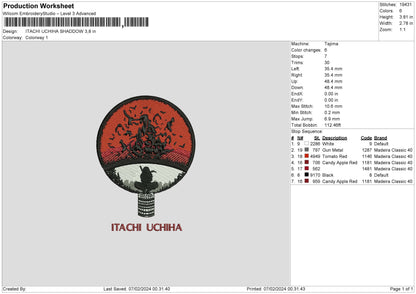 Itachicircle Embroidery File 6 sizes