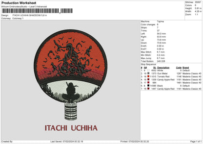 Itachicircle Embroidery File 6 sizes
