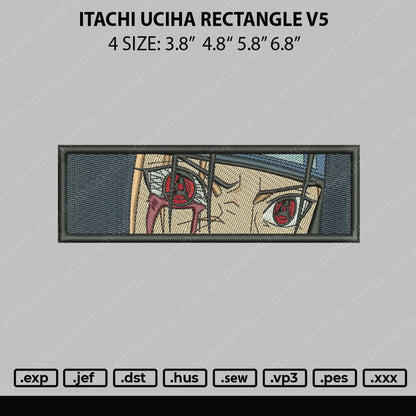 Itachi Uciha Rectangle V5 Embroidery File 4 sizes