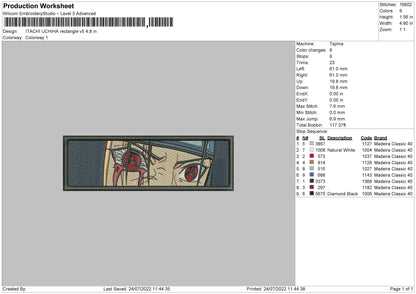 Itachi Uciha Rectangle V5 Embroidery File 4 sizes