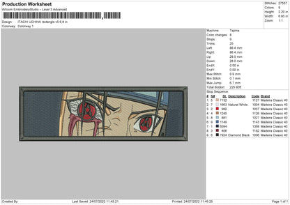Itachi Uciha Rectangle V5 Embroidery File 4 sizes