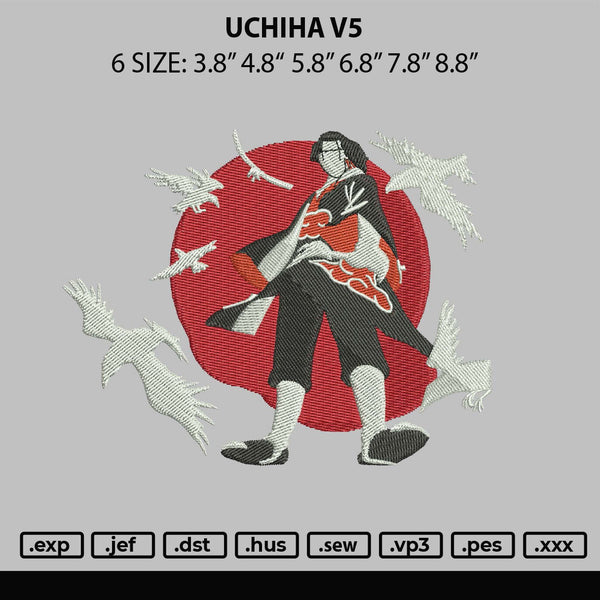 Uchiha V5 Embroidery File 6 sizes