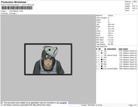 Itachi Mask Embroidery File 4 size