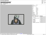Itachi Mask Embroidery File 4 size