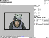 Itachi Mask Embroidery File 4 size