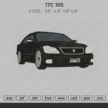ITC 10S Embroidery File 4 size