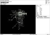 Itguytext Embroidery File 6 sizes