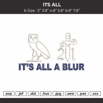 Its All Embroidery File 6 sizes