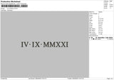 Roman V2803 Embroidery File 6 sizes