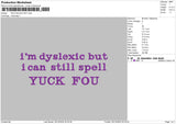 Yucktext Embroidery File 6 sizes