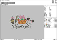 Pumpkin Mouse Embroidery File 6 sizes