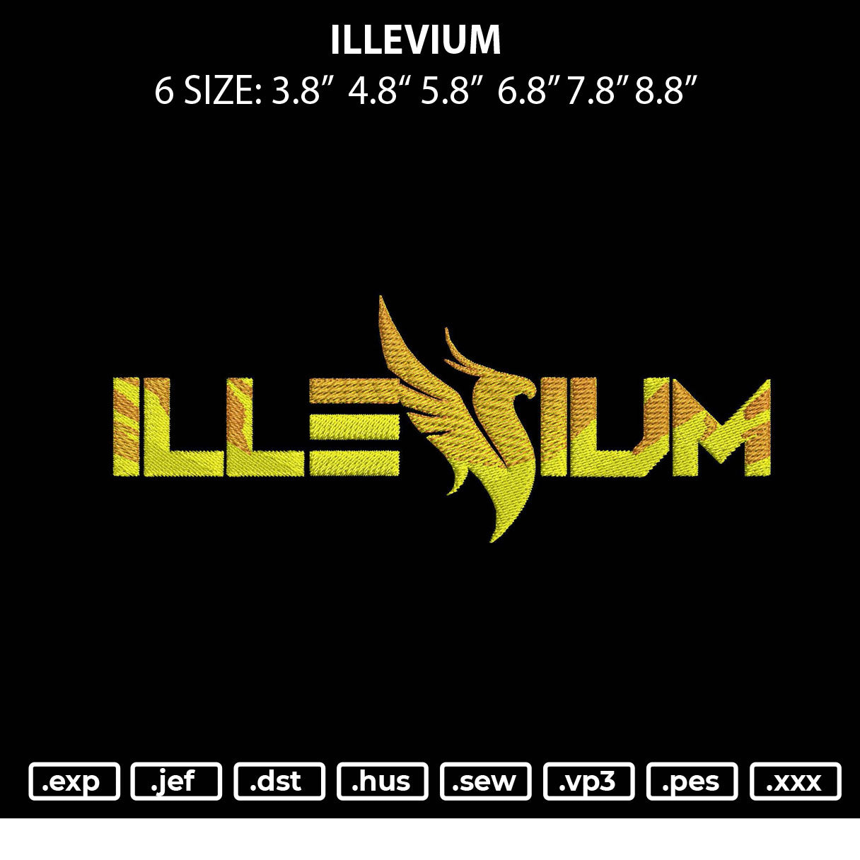 Illevium Colors Embroidery File 6 sizes