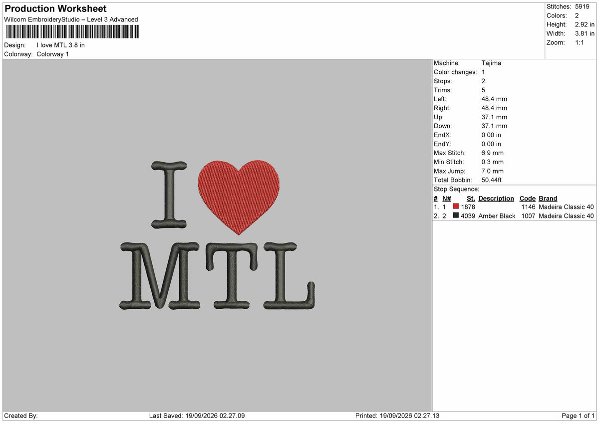 Love Mtl Embroidery Machine Design File 6 sizes