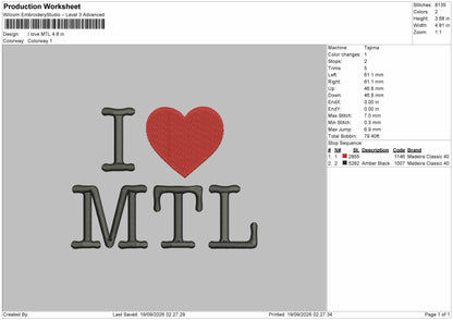 Love Mtl Embroidery Machine Design File 6 sizes