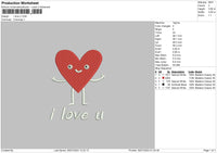 Love U 2907 Embroidery File 6 sizes