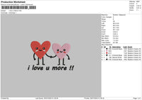 Love More Embroidery File 6 sizes