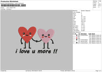 Love More Embroidery File 6 sizes