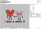 Love More Embroidery File 6 sizes