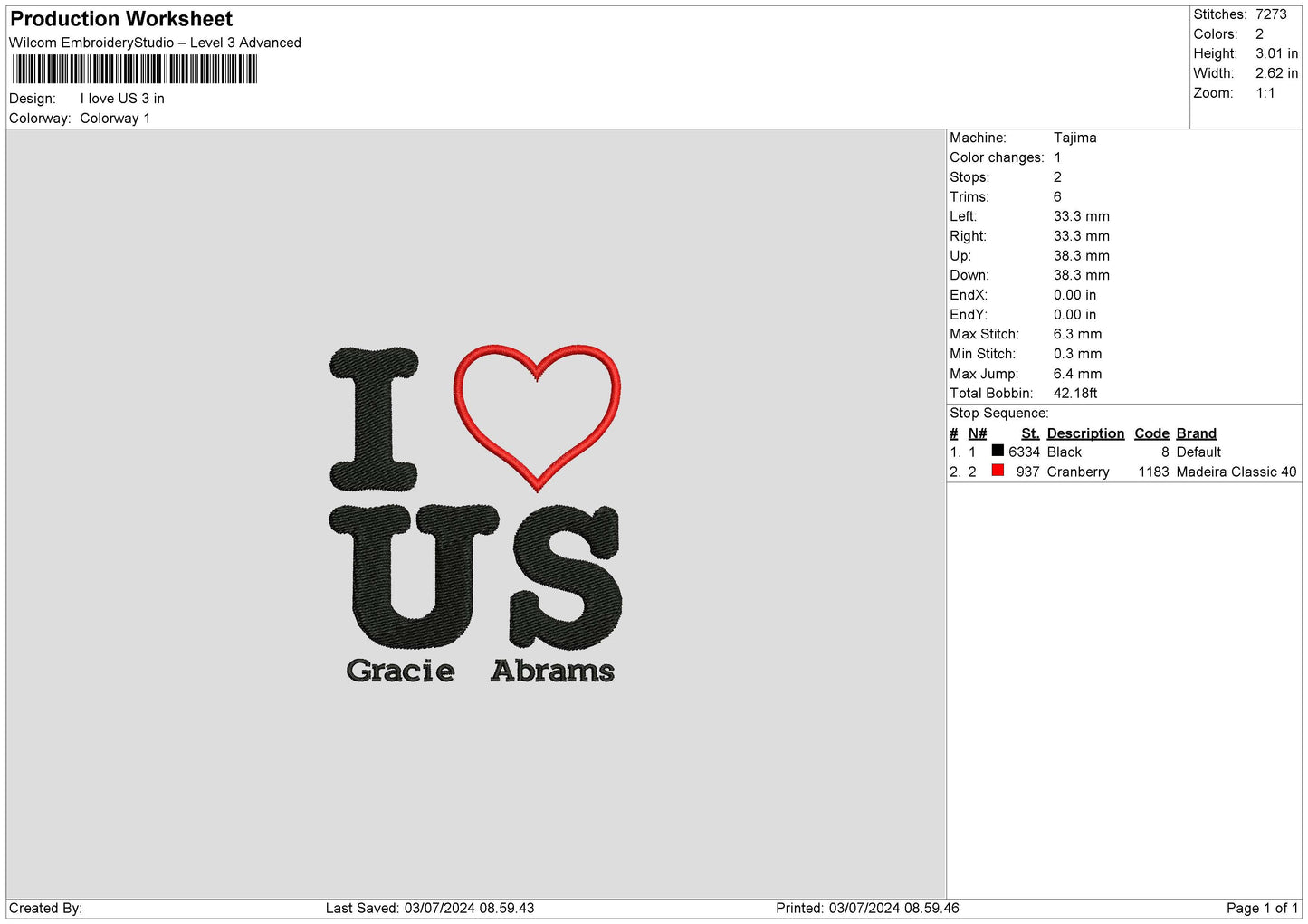 Love Us Embroidery File 6 sizes