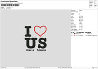 Love Us Embroidery File 6 sizes