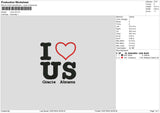 Love Us Embroidery File 6 sizes