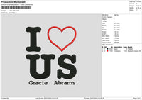 Love Us Embroidery File 6 sizes