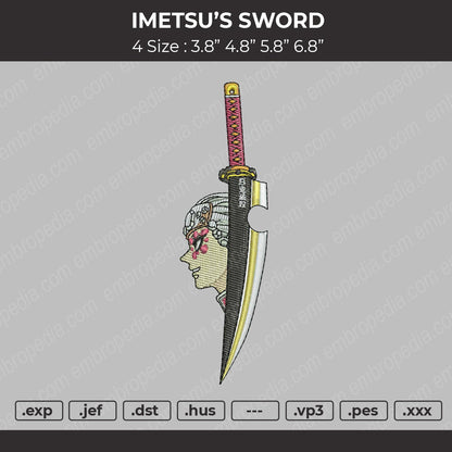 Imetsu's Sword Embroidery File 4 size