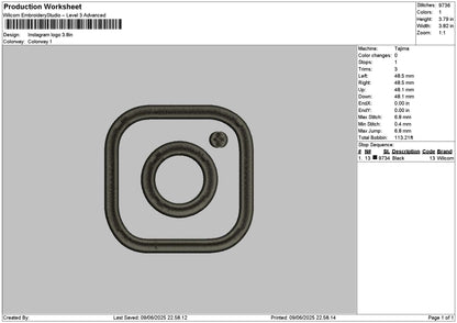 Ig Outline Embroidery File 6 sizes
