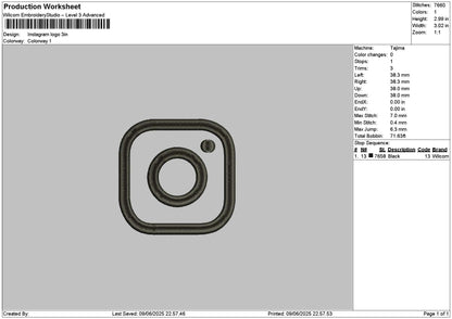 Ig Outline Embroidery File 6 sizes