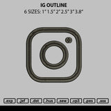 Ig Outline Embroidery File 6 sizes