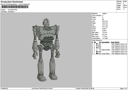 Iron and Head Embroidery 2 Files