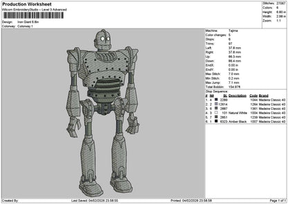 Iron and Head Embroidery 2 Files
