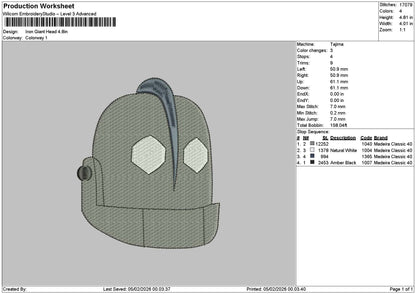Iron and Head Embroidery 2 Files
